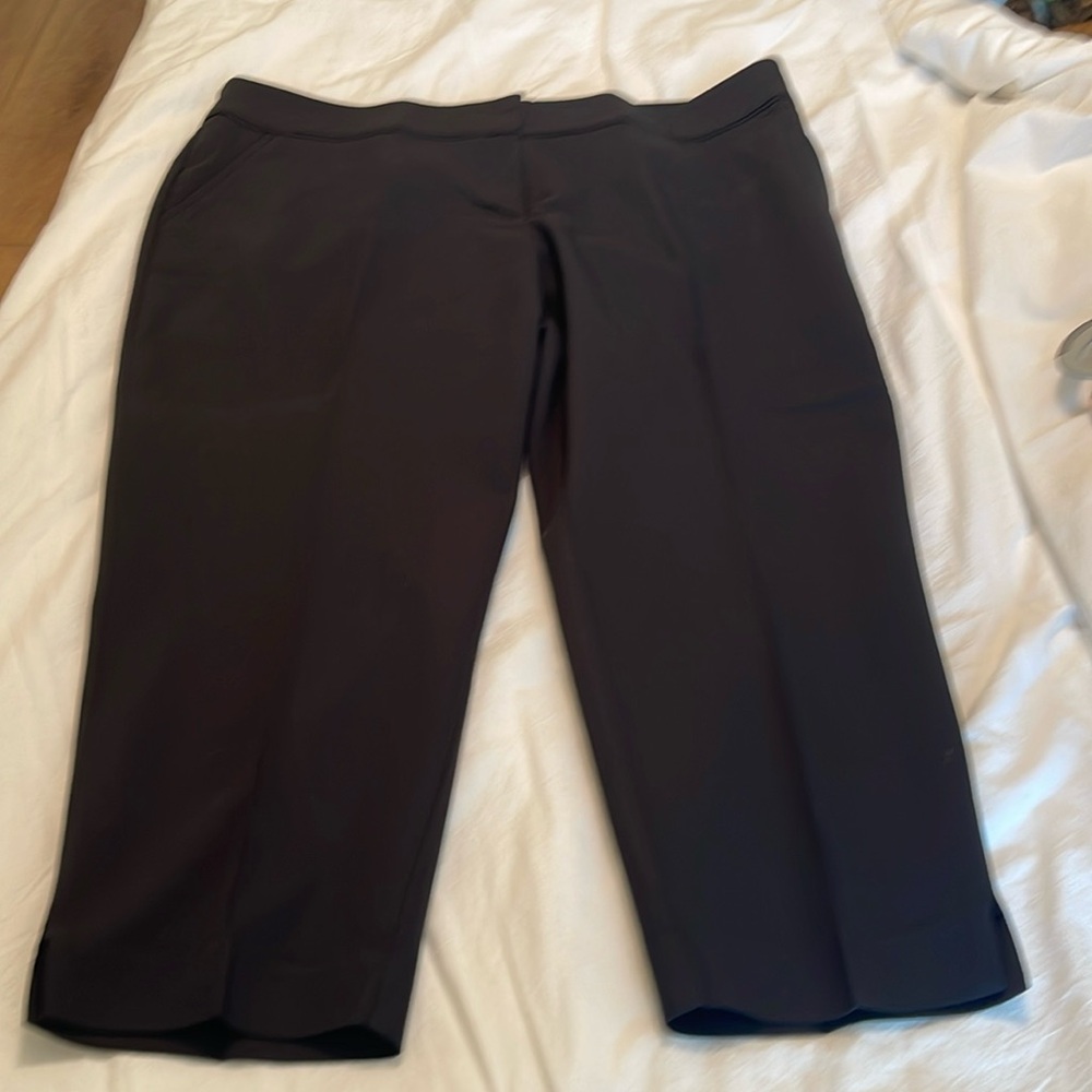 Nice black cropped pants!